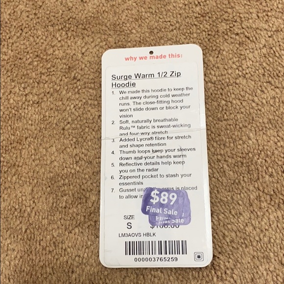 Lululemon Heathered Black Surge Warm 1/2 Zip Hoodie - Picture 15 of 16